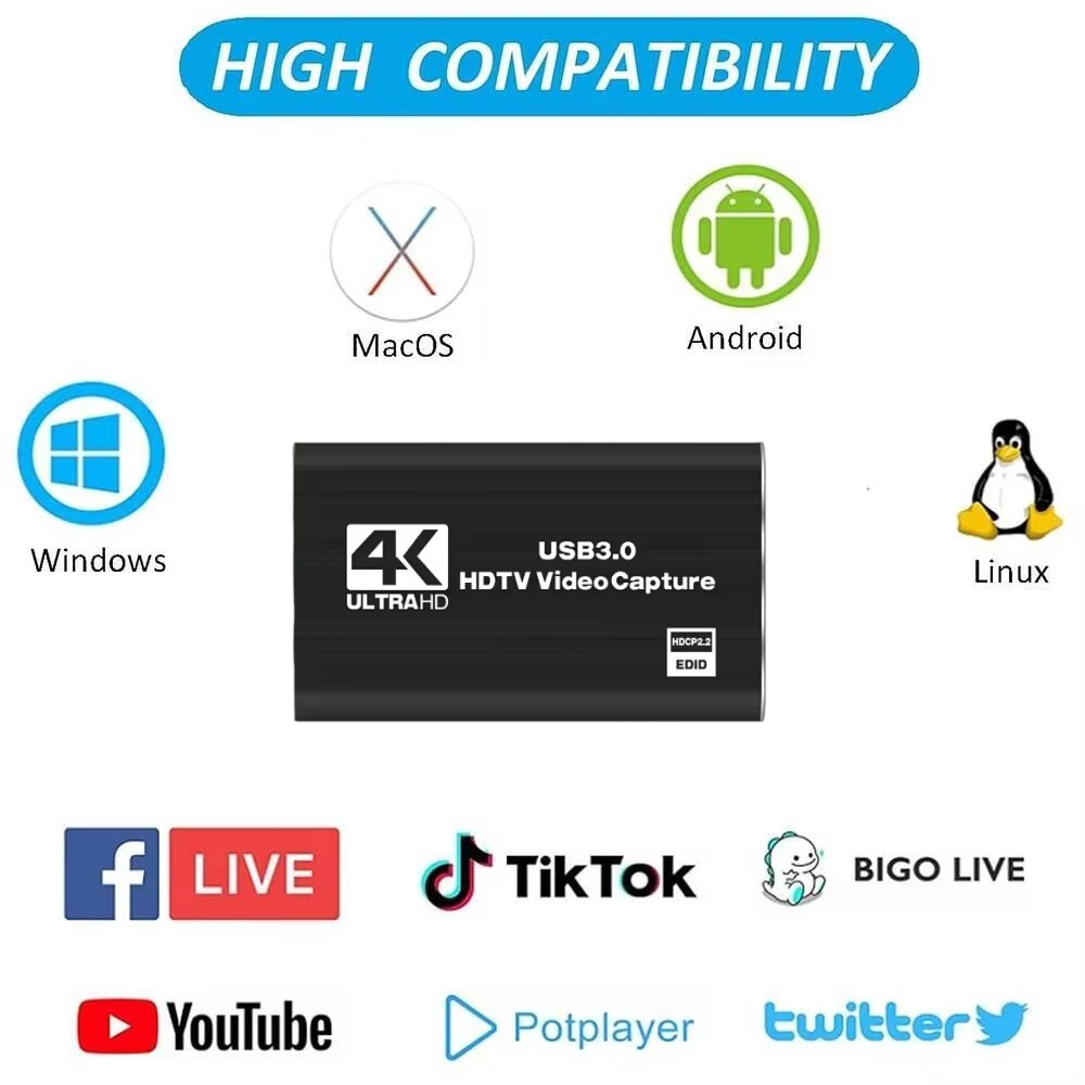 Roreta 4K USB 3.0 Video Captur - Hdmi Cable recension och pris