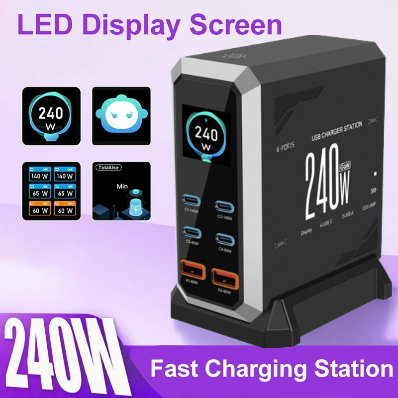 NEW 2026 240W GaN Charger 6-IN - Laptop Charger recension och pris
