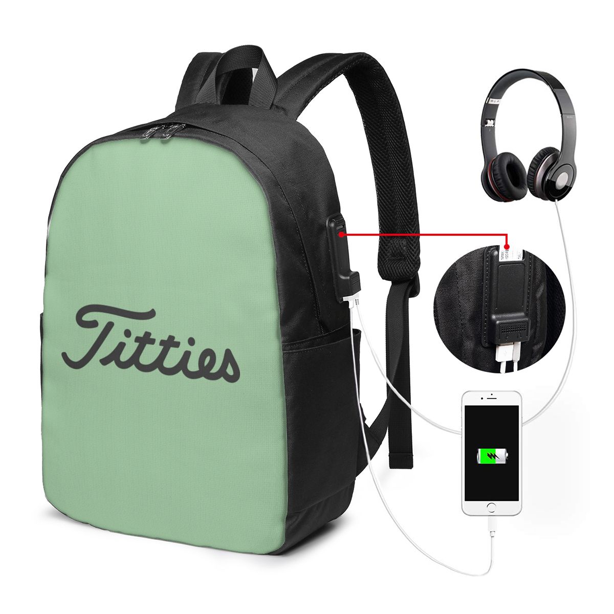 Titties Golf Ball Backpack Tra - Laptop Bag recension och pris