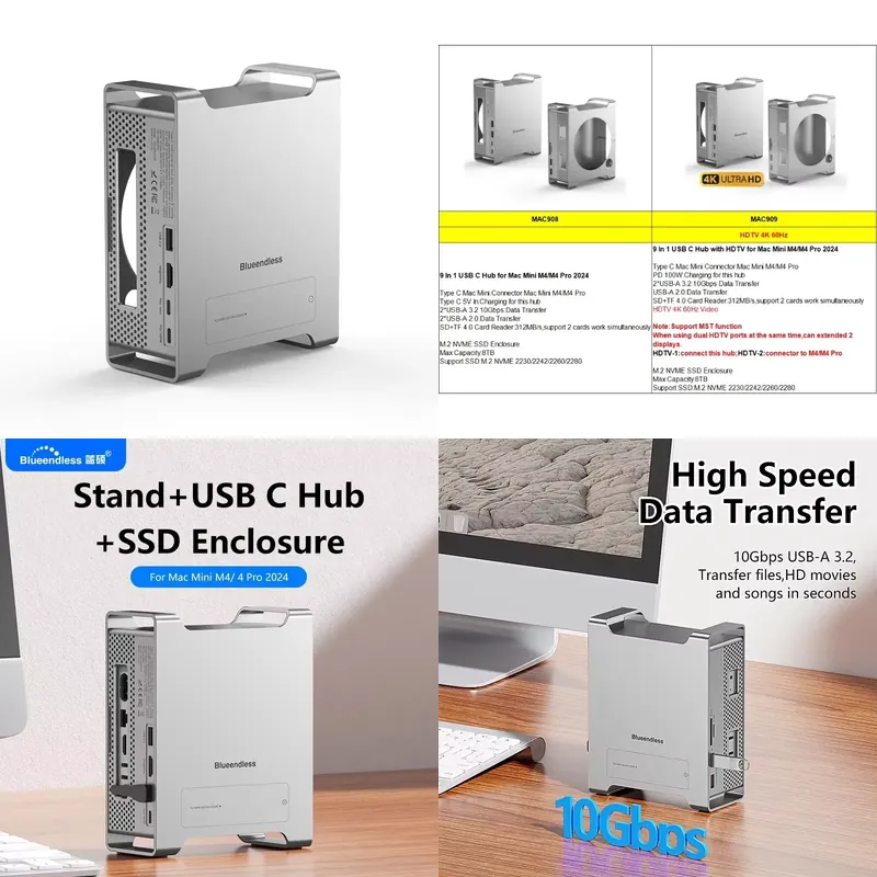 AP01 for Mini M4 Stand Hub Doc - Usb C Hub recension och pris
