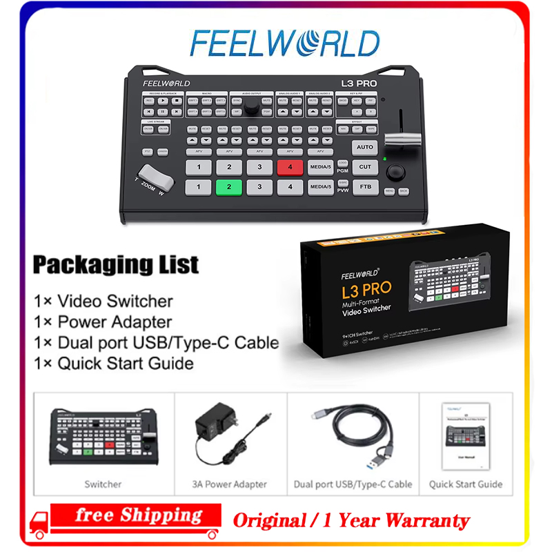 FEELWORLD L3 PRO 5 Channel Vid - Hdmi Cable recension och pris