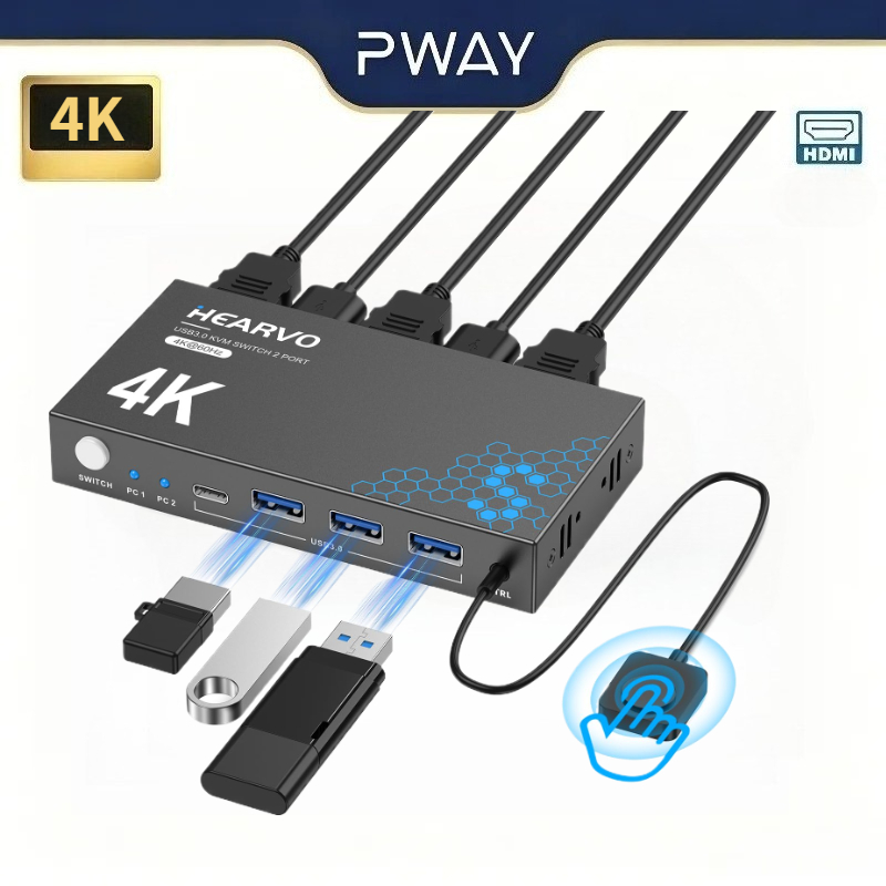4K 60Hz USB 3.0 HDMI KVM Switc - Laptop Mouse recension och pris
