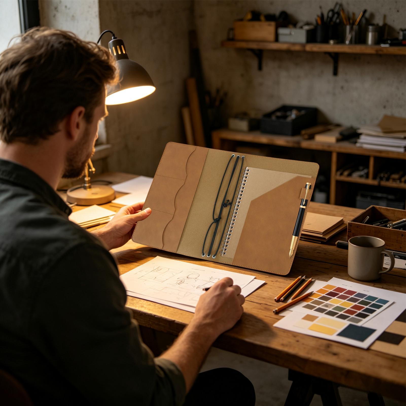 Leather A5 Notebook Cover Mult - Laptop Sleeve recension och pris
